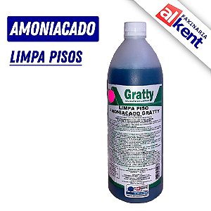 Limpador de Pisos Concentrado Amoníaco Gratty Dose Fácil 1L - Rende até 166 litros
