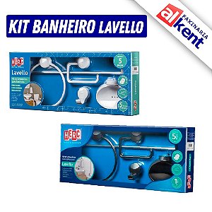 Kit Completo de Acessórios Lavello para Banheiro 5 peças HERC