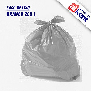 Saco de Lixo Branco 200L Reforçado 95x120 (50 unidades)