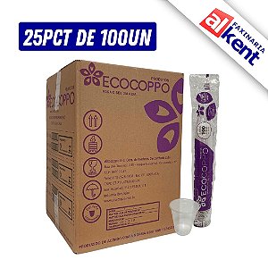 Copo Plástico Descartável PP ECOCOPPO 180ml - Caixa com 2.500 unidades