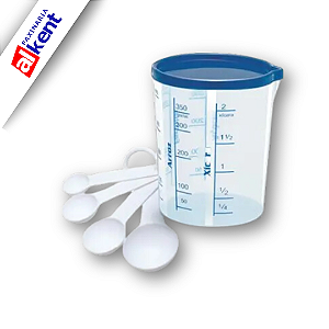 Kit Copo Medidor 400ml + 4 Colheres Medida Certa 400ml