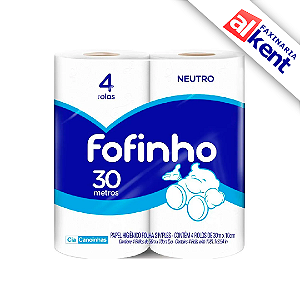 Papel Higiênico Fofinho FS Folha Simples Pacote (4 rolos - 30m)