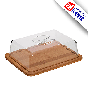 Porta Frios em Bambu com Tampa Acrílica Ecokitchen - Mimo Style
