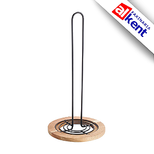 Suporte para Papel Toalha Acacia Wood Iron - Mimo Style