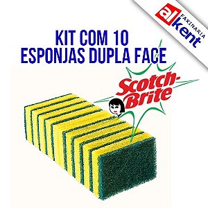 Kit com 10 Esponjas Dupla Face Scotch Brite 3M