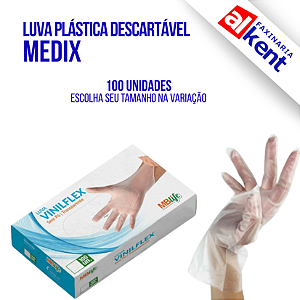 Luva Descartável Thermoplast MBlife Medix - Caixa com 100 luvas