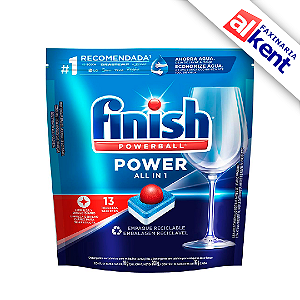 Detergente para Lava Louças Finish Power Ball Tabletes 13 unidades