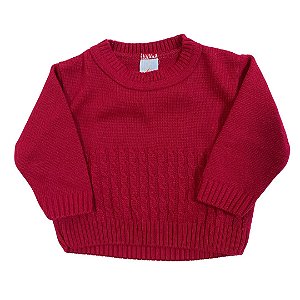 Suéter tricot vermelho