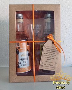 Kit para presente Aguardentes Princesa do Cariri | 275mL + Copo dose
