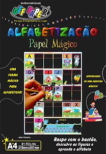 PAPEL MAGICO ALFABETIZAÇÃO OFF PAPER Com Bastão