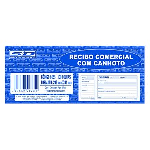 Recibo Comercial São Domingos Com Canhoto Pct C/ 10Un 50 fls