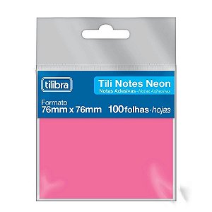 Bloco adesivo Tili Notes Neon - Pink