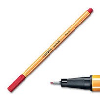 Caneta Fine Pen Stabilo 0.4mm - Vermelha