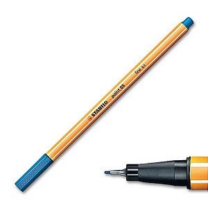 Caneta Fine Pen Stabilo 0.4mm - Azul Royal
