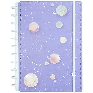 Caderno Inteligente Purple Galaxy Com 80 Folhas - Grande