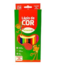 Lápis de Cor Tradicionais Leo&Leo – 24 Cores
