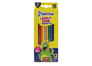 Caixa de Lápis de Cor com 12 Cores da Norma