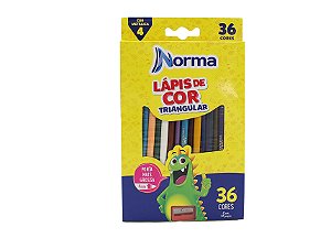 Caixa de Lápis de Cor com 36 Cores da Norma