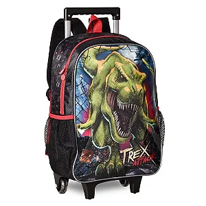 Kit Mochila de Rodinhas + Lancheira T-Rex Attack