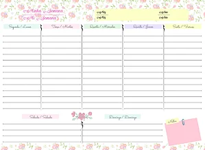 Planner Semanal Floral – Organização com Delicadeza