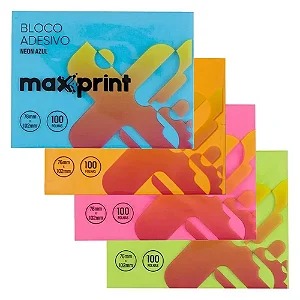 Bloco Adesivo Neon Maxprint 76mm x 102mm – 100 Folhas