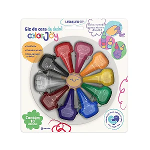 Giz de Cera Encaixa no Dedo Colorjoy – Leo&Leo