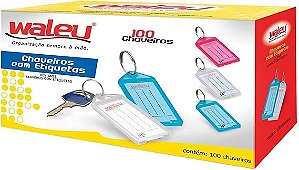 Kit de Chaveiros com Etiquetas – 100 Unidades