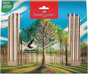 Lápis de Cor Faber-Castell Eco SuperSoft – 36 Cores | Edição Limitada