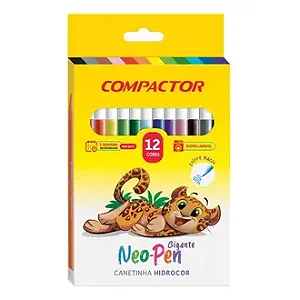 Canetinhas Hidrocor Compactor - 12 Cores