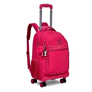 Mochila com Rodinhas 360° Rebecca Bonbon – Pink