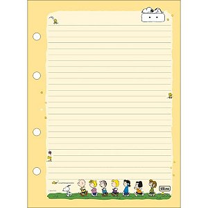 Refil Tiliflex para Caderno Argolado Colegial Snoopy – 80 Folhas