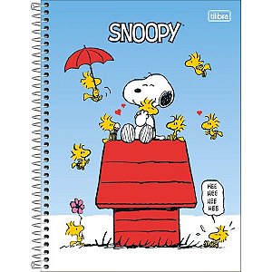 Caderno Espiral Snoopy Linha Fit 1 matéria – Tilibra