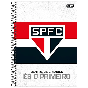 Caderno Espiral São Paulo FC (SPFC) – 1 Matéria | 80 Folhas