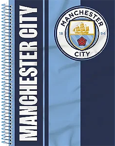 Caderno Espiral Manchester City – 1 Matéria | 80 Folhas