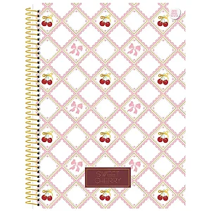 Caderno Espiral Sweet Cherry – 1 Matéria | 80 Folhas
