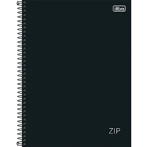 Caderno Universitário Zip Preto – 10 Matérias | 160 Folhas