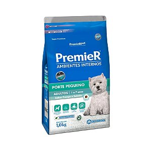 Ração Ambientes Internos, Cão Adulto  Frango e Salmão 1 KG. PREMIER. Cod. 3002003