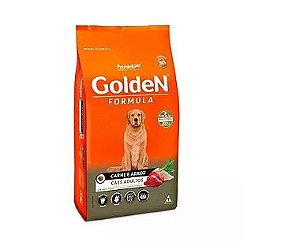 Ração Fórmula, Cão Adulto Carne e Arroz 15 KG. GOLDEN. Cod. 3006062