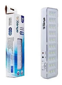 Luminária De Emergência Led Bateria 2W 30 Led 6500K Bivolt. GALAXY LED. Cod. 1750