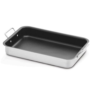 Assadeira retangular linha profissional nr 3 29x45x9 antiaderente. NIGRO. Antiaderente. Cod. 003238