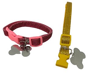Coleira Glitter para cães. 15mm. CodPTRGB4CV2