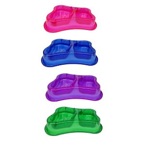 Comedouro Bebedouro duplo automático cães  415/685ml  c/ glitter. MenPlast . Cod. 1265