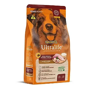 Ração Ultralife Médias e Grandes Adultos Frango e Arroz 15KG. SPECIAL DOG. Cod. 032743