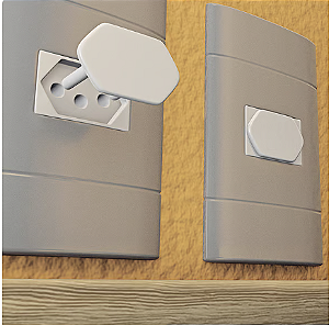 Protetor para tomada branco, (10 unidades). MARGIRIUS. Cod 17802