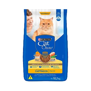 Ração para gatos casrados, frango, 10,1 Kg. CAT CHOW . Cod. 900007331