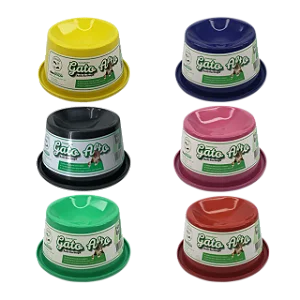 Comedouro Bebedouro alto para gato 140ml. MenPlast . Cod. 937c000