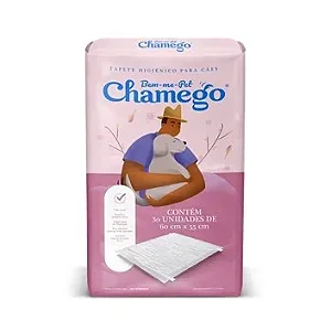 Tapete higiênico CHAMEGO 55X60cm. BEM ME PET.