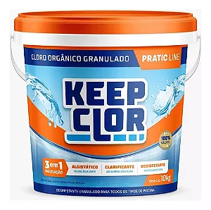 Cloro Orgânico Pratic Line 3 em 1. KEEPCLOR. 10 kg. Cod. 98