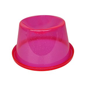 Comedouro Bebedouro alto Translúcido para gato 140ml. MenPlast . Cod. 1276c012