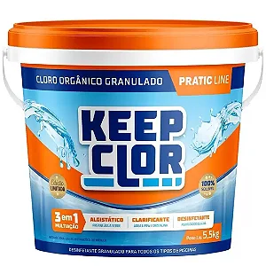 Cloro Orgânico Pratic Line 3 em 1. KEEPCLOR.  5,5 kg. Cod. 98
